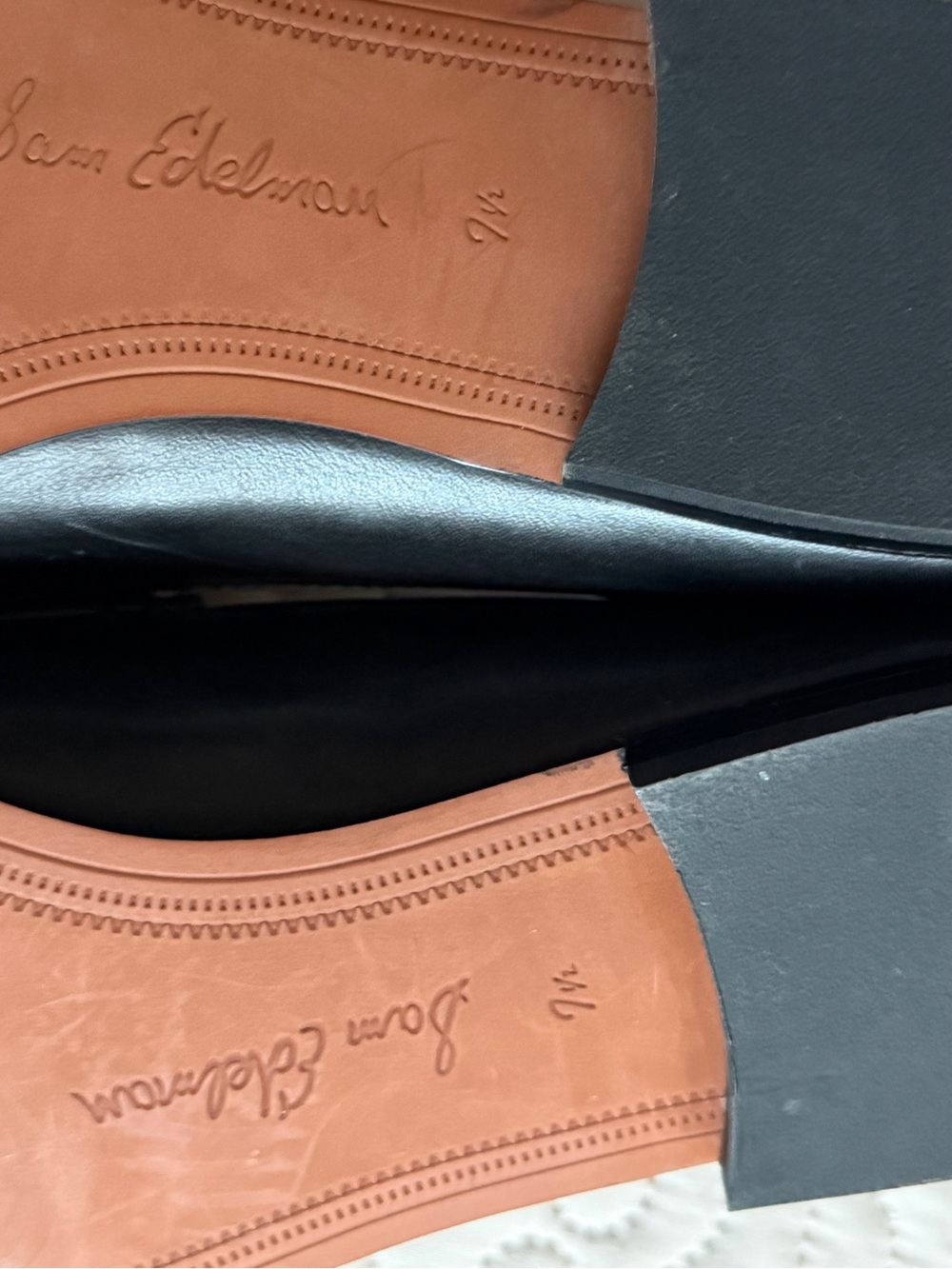 Sam Edelman Loraine Black Leather Loafers W/ Goldtone Bit Hardware Size 7.5 NWOT - Picture 9 of 9